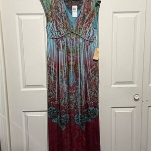 One World Multicolor Maxi Dress, 1X